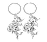 HOMOBABE 2pezzi Portachiavi Tema Western in Forma di Cappello da Cowboy Cavallo e Stivale Ornamento Portachiavi da Cowboy per Chiavi Auto e Borse