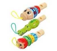 HOMOBABE 3pezzi Fischietti in Legno Animali Carini Per Ragazzo Ragazza Ragazza Giocattolo Musicale Sicuro Con Superficie Liscia e Privo Di Schegge Gioco Educativo e Regalo Creativo Per