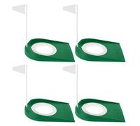 HOMOBABE 4 Pezzi Tazze da Golf in Plastica Bandiera Verde, Accessorio Portatile per Allenamento Putting, per Giardino e Garage, Migliora Le Abilità di Putt Riutilizzabile
