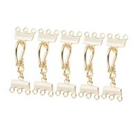 HOMOBABE 5 pezzi Connettori per Collane per Gioielli Fai da Te Chiusure Multiple per Collane e Braccialetti Design e Semplice per Accessori DIY