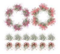 HOMOBABE 5 Pezzi Mazzo di Fiori Statici in Miniatura Cluster di Erba Artificiale Multicolore per Decorazione Paesaggistica Fai da Te, Modellismo Ferroviario e Micro Scenari Creativi