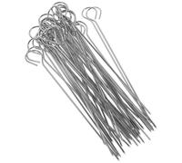 HOMOBABE 50 Pezzi Spiedini per Barbecue in Acciaio Inossidabile Antiruggine, Leggeri e Salvaspazio, per Verdure e Tacchino Anello Superiore