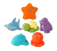 HOMOBABE 6 Giocattoli da Bagno per Set da Animali Cartoon Squeaky con Cambiamento Colore Giocattoli per Bagnetto per Ragazzi e Ragazze Divertenti e Leggeri per Spiaggia e Piscina