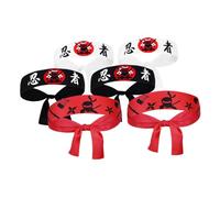 HOMOBABE 6 pezzi Fasce Giapponesi per Capelli con Stampa Ninja e Drago Regolabili e Traspiranti Accessori Versatili per Karate Chef e Feste Sushi per Uomo