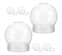HOMOBABE 6 Pezzi Globo a Forma di Palla Trasparente 150 Ml Tappo a Vite per Fai da Te, Globo di Neve Artigianale Vuoto Leggero per Decorazioni Natalizie e Creazioni di Oggetti Scenici