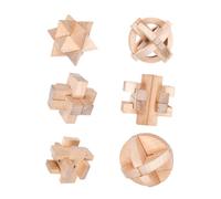 HOMOBABE 6pezzi Kongming Lock Legno Gioco Educativo Per Sviluppo Logico e Coordinazione Gioco Interattivo Per Famiglie Puzzle Per Adulti e Ragazzi Giochi Tradizionali Di Intelligenza