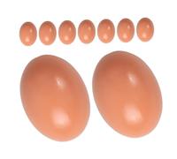 HOMOBABE 9 Pezzi Uova Legno Fatte Mano da Uova Fake per Artigianali Non Verniciate per Decorazioni e Progetti da Te Realistiche per Stimolare Deposizione delle Galline
