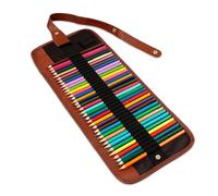 HOMOBABE Astuccio Roll Up per Pennarelli in Tela Nera con 36 Slot, Leggero e Facile da Aprire, per Studenti d'Arte Durante Cerimonie e Lauree