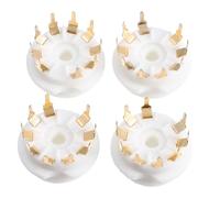 HOMOBABE Base per Tubo a Vuoto 9 Pin in Ceramica Placcata, Supporto per Valvole Audio, Set da 4 Pezzi per Pcb, Compatibile Tubi 6n1 6n2 6n3 12ax7, Accessorio Professionale per Apparecchi