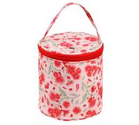 HOMOBABE Borsa Porta Attrezzi per Uncinetto e Ferri da Maglia Non Tessuto Resistente, Organizer da Viaggio Compatto Stampa Rossa a Soffione, Contenitore Pratico per Accessori Artigianato