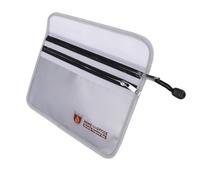 HOMOBABE Borsa Portadocumenti Ignifuga Doppia Cerniera e Doppia Tasca in Silicone Liquido e Fibra di Vetro, Grande Capacità, Pratica e Facile da Pulire per Ufficio e Scuola