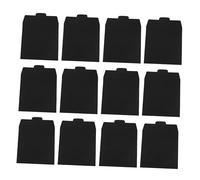 HOMOBABE Busta Porta CD Nera in Carta, Set da 12 Pezzi per Archiviazione | Capacità Ampia, Stile Minimal Elegante, Facile da Trasportare e Adatta a Documenti e Decorazioni