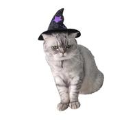 HOMOBABE Cappello da Strega Accessorio Raffinato e Semplice Costume Halloween Nero per Gatto per Feste di Halloween e Party