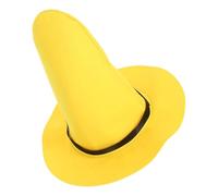 HOMOBABE Cappello da Strega Giallo in Feltro Pieghevole e Portatile Design Unico Cappello Alto per Eventi di Cosplay e Feste di Halloween