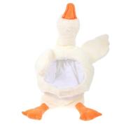 HOMOBABE Cappello Grande Bianco a Forma di Oca in Peluche Cotone Pp, Morbido e Anallergico, per Feste, Spettacoli e Travestimenti Divertenti