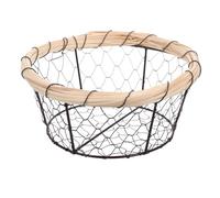 HOMOBABE Cesta Vintage Da Contenitore Decorativo Per Pane Frutta Verdura e Snack Cesto Ferro Per Organizzazione Cucina e Decorazione Della Casa