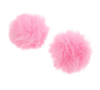 HOMOBABE Copertura Parabrezza Microfono in Pelliccia Sintetica Rosa 2 Pezzi, Protezione Antivento e Antispruzzo, Accessorio Morbido per Microfono Professionale