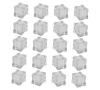 HOMOBABE Cubetti di Ghiaccio 20 Pezzi Aspetto Realistico in Plastica Finti Leggeri e Resistenti, per Oggetti di Scena e Decorazioni Vetrina