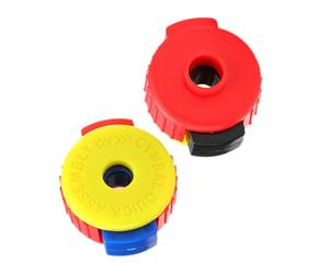 HOMOBABE Dadi per Piatti di Batteria in Plastica Rossi 2 Pezzi, Facili da Smontare e Rimozione Rapida, Accessori per Praticare e Registrare Piatti Elettronici