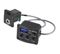 HOMOBABE Equalizzatore Piezoelettrico per Ukulele Pickup Integrato, Preamplificatore a 3 Bande e Accordatore Digitale Display Lcd, Controllo Volume e Spia Batteria per Chitarra Acustica