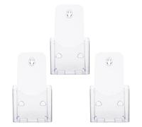 HOMOBABE Espositore Brochure Trasparente 3Pezzi Acrilico Organizer Documenti da Tavolo Supporto Volantini per Ufficio Porta Buste Homeschooling