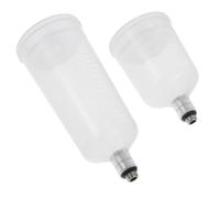 HOMOBABE Flaconi per Aerografo 2pezzi in Acciaio Inossidabile e Plastico Nero, Bottiglie Smontabili Leggere per Trucco e Decorazione Torte