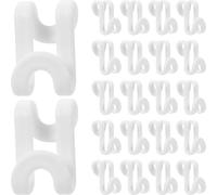 HOMOBABE Ganci per Appendere Abiti e Accessori di Collegamento a Forma di S in Plastica Bianca 50 in Salvaspazio per Appendiabiti in Legno, per Armadio e Guardaroba