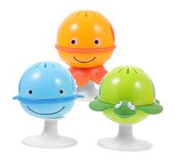 HOMOBABE Giocattoli Con Campanellino e Ventose Per Ragazzo Ragazza, Set Da 3 Pezzi, Leggeri e Compatti, Stimolano Coordinazione Occhio-mano e Sviluppo Musicale Durante i Pasti