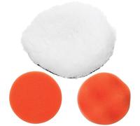 HOMOBABE Kit 3 Pezzi Tamponi per Lucidare Auto Spugna e Lana, Alta Efficienza per Trattamenti di Bellezza e Riparazione Vernice Veicoli