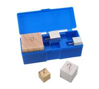 HOMOBABE Kit per Esperimenti sulla Densità Cubi di Rame, Ferro, Alluminio e Legno, Blocchi Quadrati in Materiale Versatile per Attività Scientifiche e Didattiche