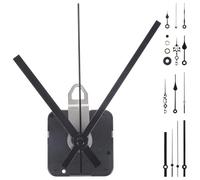 HOMOBABE Meccanismo Alta Precisione in Plastica Orologio da Parete Silenzioso Nero Kit Completo Lancette Minimaliste per Fai da Te per Riparazione e Creazione