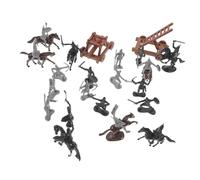 HOMOBABE Miniature Medievali Cavallo Statuette Realistiche in Abs Set Figure per Decorazioni e