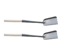 HOMOBABE Paletta per Cenere con Manico lungo 2 Pezzi in Metallo e Legno Resistente al Calore per Pulizia Stufa e Giardino Multifunzionale