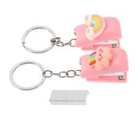 HOMOBABE Pinzatrice Manuale da Tavolo in Metallo Resistente, Set Mini Cucitrici per Ufficio e Scuola, Cucitrice Creativa Chiave e 400 Punti, Compatta e Portatile per Uso Domestico