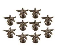 HOMOBABE Pomelli per Mobili per Decorazione Casa Stile Retrò, Leggeri e Resistenti 10 Pezzi a Forma di Stella Marina in Lega, Manopole Decorative per Cassetti e Armadi