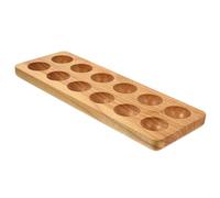 HOMOBABE Porta Ovetti Pasquali in Legno Semplice Stile, Egg Holder a Due File per Conservazione e Protezione delle Uova in Cucina