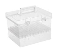 HOMOBABE Porta Pennarelli Trasparente Colori con Scomparti Individuali per Scrivania Astuccio Portatile Organizer per Pennarelli e Matite Custodia Salvaspazio per Scuola e Arte