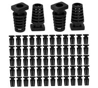 HOMOBABE Protezione Cavo Antistrappo ABS Nero 100 Pezzi per Cavi Piccoli | Cablaggio Domestico e Pannelli, Profilo Compatto, Favorisce Inserimento Ordinato, Adatto a Maker e Tecnici Elettronici