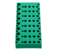 HOMOBABE Rack per Provette da Centrifuga in Plastica Verde 56 Fori, Pratico e Facile da Usare, Supporto Doppio per Provette da 0,5ml, 1,5ml e 2ml per Laboratorio