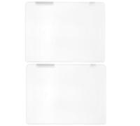 HOMOBABE Scatola Portadocumenti Trasparente in Pp 2 Pezzi, Organizer Impilabile Resistente per Ufficio e Scrivania, Contenitore Multifunzione per Documenti A4