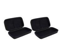 HOMOBABE Scatola Rigida per Microfono in EVA, 2 Pezzi, Nera 18,5X9X4,5 CM, Custodia da Viaggio Portatile per Microfono Lavalier