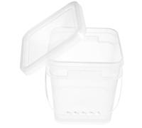 HOMOBABE Secchio Quadrato in Plastica da 5l per Vernici e Pittura, Resistente e Multiuso Coperchio Ermetico per Conservazione e Imballaggio