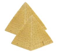 HOMOBABE Set 2 Pezzi Statuine Piramide di Resina Dorata, Ornamenti Piramidali da Tavolo retrò per Decorazione Casa, Sculture Piramidali Leggere per Arredamento Scrivania e Atmosfera
