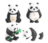 HOMOBABE Set 4 Pezzi Orsacchiotto Panda in Resina per Decorazioni Micro Paesaggi Muschio, Adatto a Spazi Abitativi e Arredo Decorativo Elegante