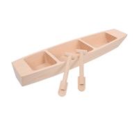 HOMOBABE Set Barca in Legno Rustico Incompiuto con Pagaia, Decorazione da Tavolo Artigianale per Ufficio e Casa, Ornamento Miniatura Barca a Vela per Collezionisti e Regalo Creativo