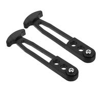 HOMOBABE Set da 2 Cinghie in Gomma Nera a T con 3 Fori Regolabili, Accessori per Scala Telescopica Marina, Fascette di Fissaggio per Barche e Yacht, per Attrezzature Nautiche e Pontoni