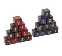 HOMOBABE Set da 20 Dadi da Gioco Acrilici a 6 Facce Colorati a Forma di Cubo, Portatili per Giochi da Tavolo e Attività Educative Colore Casuale
