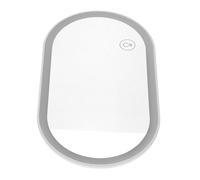 HOMOBABE Specchietto con luce LED per auto, specchio cosmetico per auto con luce, bianco, ABS e vetro, alta definizione, infrangibile, per specchietti retrovisori e interni auto