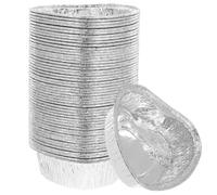 HOMOBABE Stampi per Crostate e Muffin Usa e Getta in Alluminio a Forma di Cuore, 50 Mini Teglie per Crostatine, Adatte a Forno e Griglia, per Feste all'Aperto e Dolci Monoporzioni