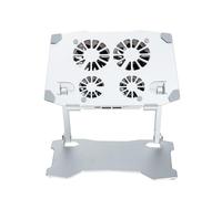 HOMOBABE Supporto per PC Portatile Regolabile in Metallo 4 Ventole Silenziose e Raffreddamento Veloce, Base Laptop Porte USB Tipo-c e Silicone Antiscivolo per Ufficio